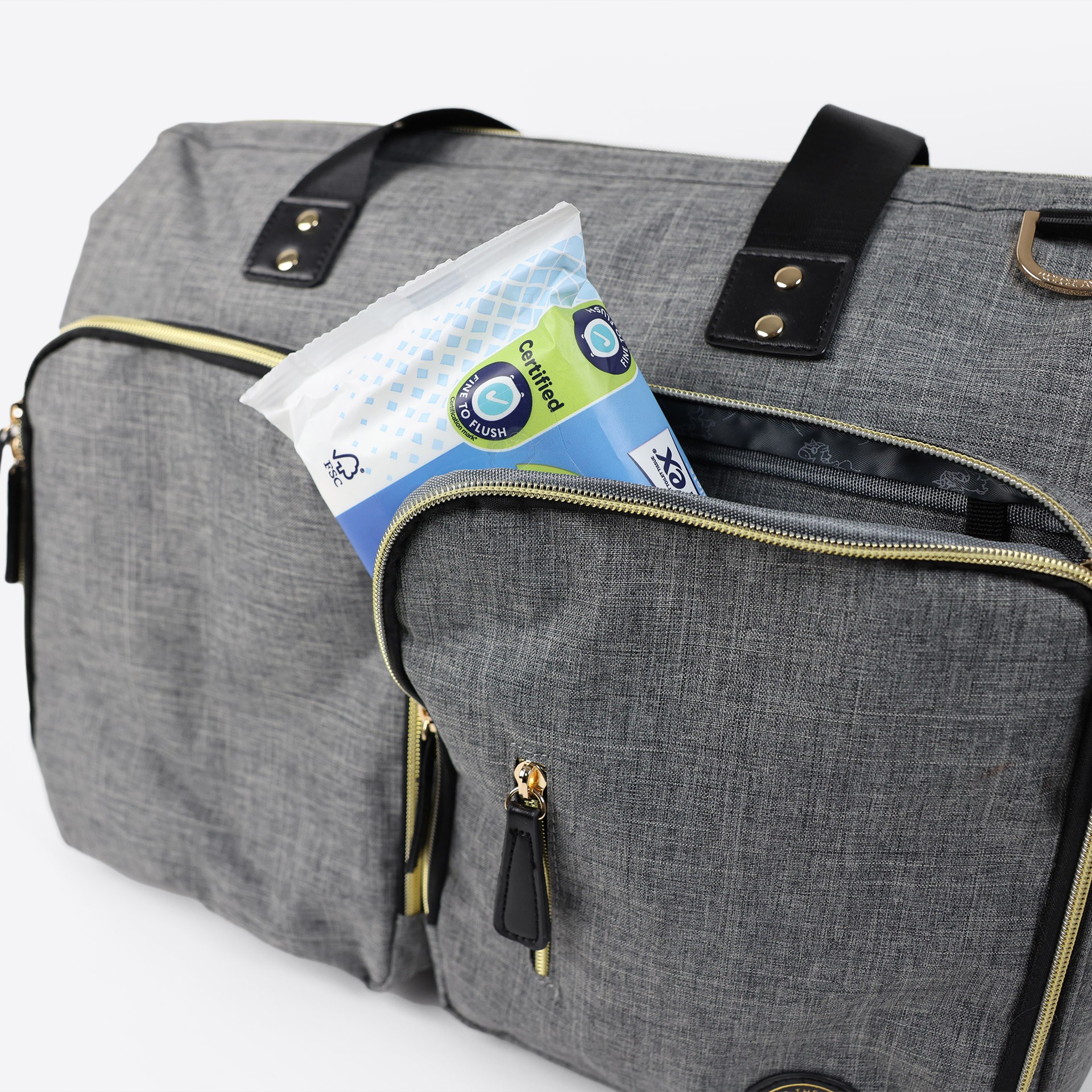 Dual Front Pocket Messenger Nappy Bag