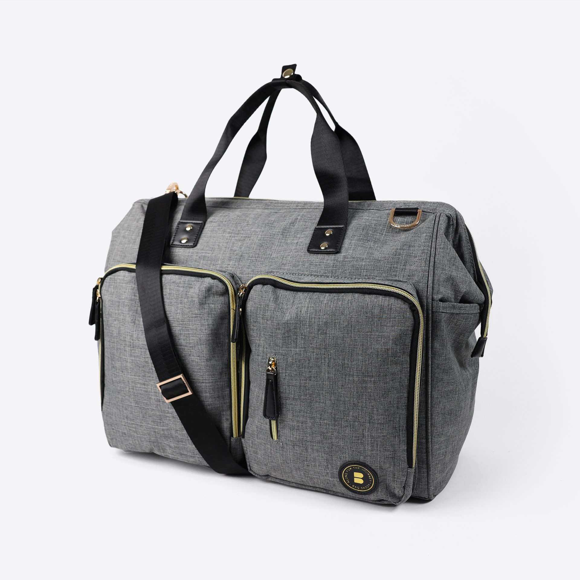 Dual Front Pocket Messenger Nappy Bag